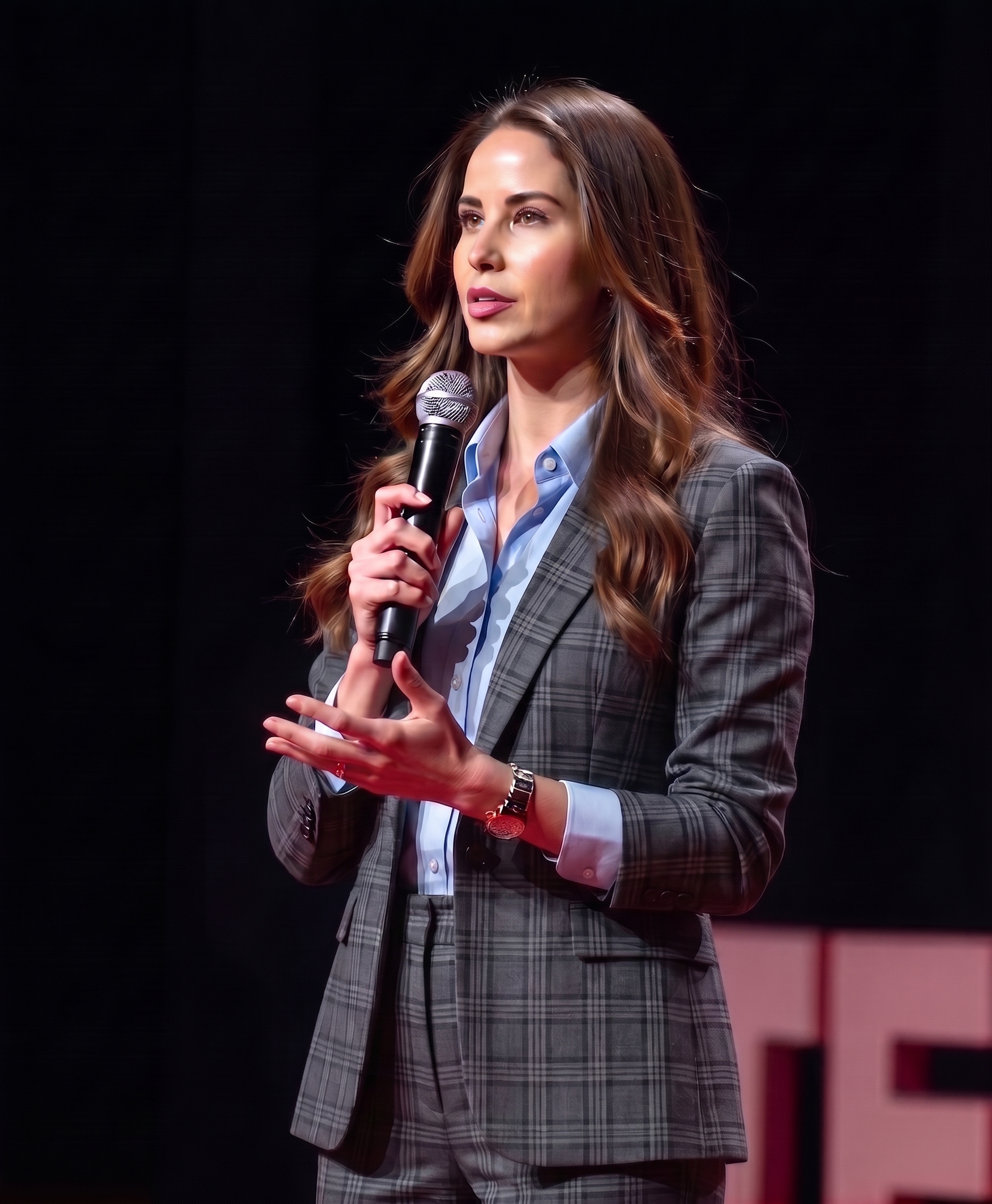 Dr. Sarah Saska delivering her TEDx talk